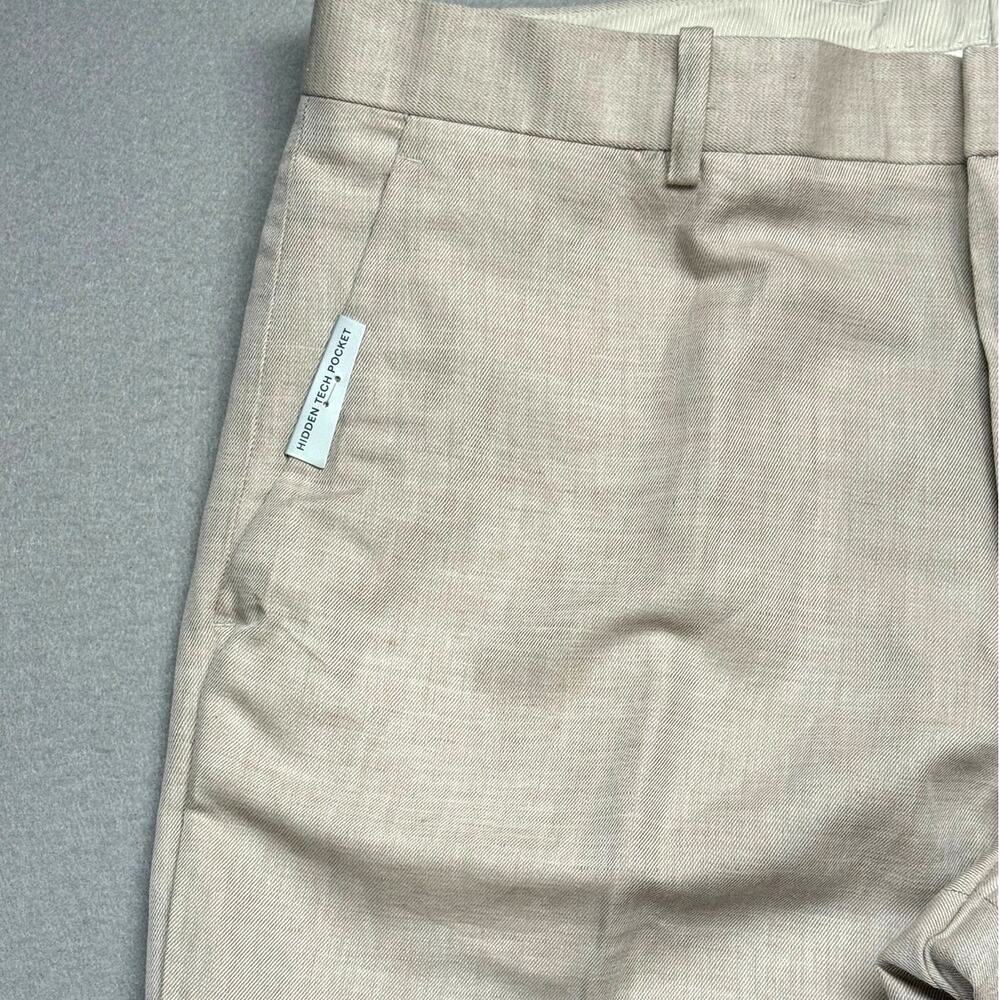 Perry Ellis Men's Modern-Fit Linen/Cotton Dress Pants Off white 34x32 $95 - Picture 10 of 14